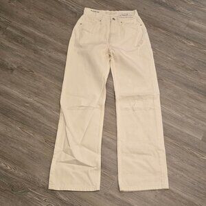 Highest Rise Wide Leg Skater Jeans Slouchy White Junior Size 0 NWT